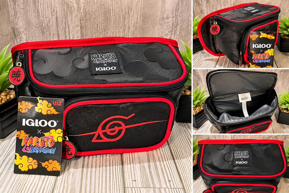 Igloo Naruto Shippuden Akatsuki Cloud Fanny Insulated Pack Cooler Bag 3 Can NWT